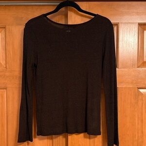 Reformation Black Long Sleeve Blouse